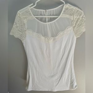 Cream shirt with lace - Express - Small